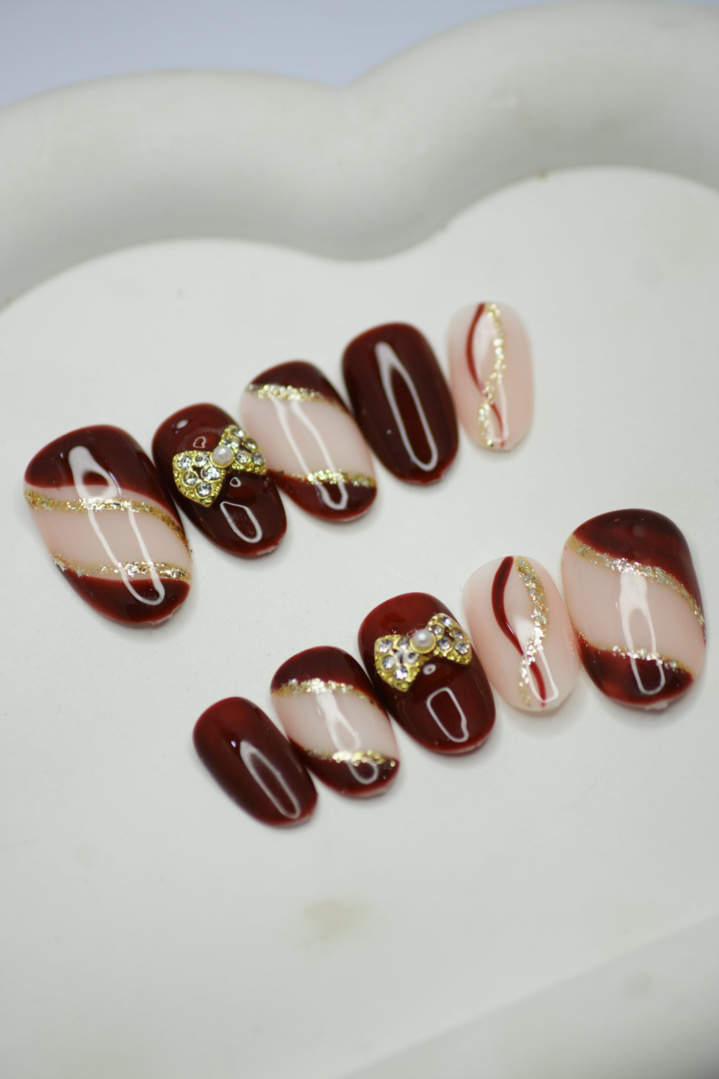 Crimson Luxe Bows 🎀✨🍷